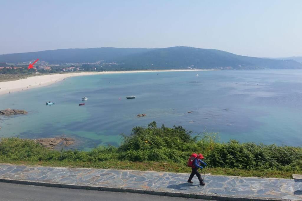 Junto Camino De Santiago,1ª Linea De Playa Apartment Финистере Екстериор снимка